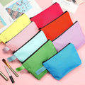 Boxy Purple Red Blank Sublimation Zippered Diy Canvas Makeup Bag