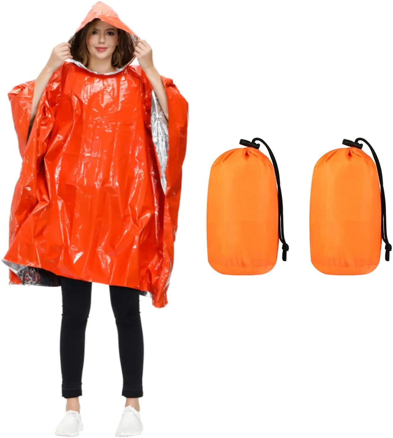 Emergency Blankets Poncho Camping Emergency Survival Poncho Waterproof Blanket Raincoats