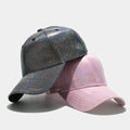 Summer Outdoor Sports Hat PU Fabric Flash Baseball Cap Men and Women Fashion Sequin Curved Brim Baseball Caps