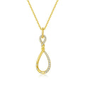 Fashion 18K Gold Plated Necklace Jewelry 925 Sterling Silver Infinity Pendant Necklace for Women