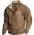Men Oversize Hip Hop Sports Wear Casual Retro Street Sweatshirt Cotton Stand Collar Wash Hoodies
