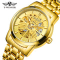 2022 Forsining ODM Own Brand Wrist Montre Homme Golden Transparent Fastrack Automatic Mechanical Watch for Men Custom Logo