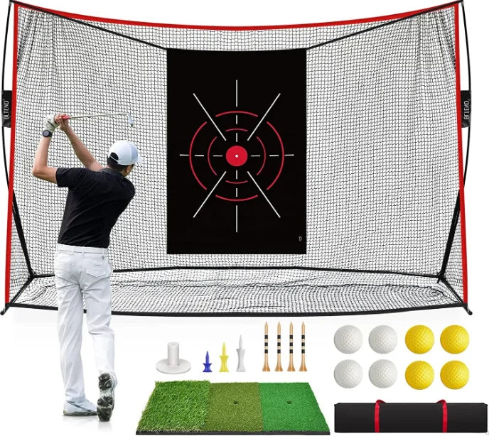 10*7 Portable Golf Hitting Practice Nets Driving Range Golf Training Indoor Outdoor Sport Golf Chipping Net with Target
