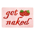 Custom Pink Strawberry Mat Extra Soft Thick Absorbent Tufted Bath Rugs