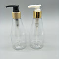 Transparent PET Plastic Bottle Aluminum Silver Golden Spray Pump 200ml Custom Color Screen Printed Lotion Shampoo Face Cream