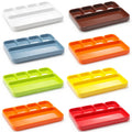 Colorful Melamine Plate with Dipping Korean Barbecue Flat Dinner Plates with Compartment