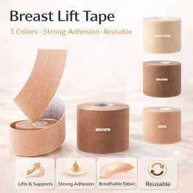 Easy to Use DIY Confidence Extra Hold Adhesive Lift Body Tape for All Breast Sizes