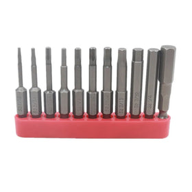 S2 Hex Magnetic Screwdriver Bits Set 11pcs Steel Handle DIY Grade OEM 1/16 5/64 3/32 1/8 5/32 3/16 7/32 1/4 9/64 7/64 5/16