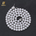 NUOYA Wholesale Premium 5mm Cluster Tennis Chain Choker Necklace Gold Plated Iced Out CZ Diamond Chain Necklaces for Women