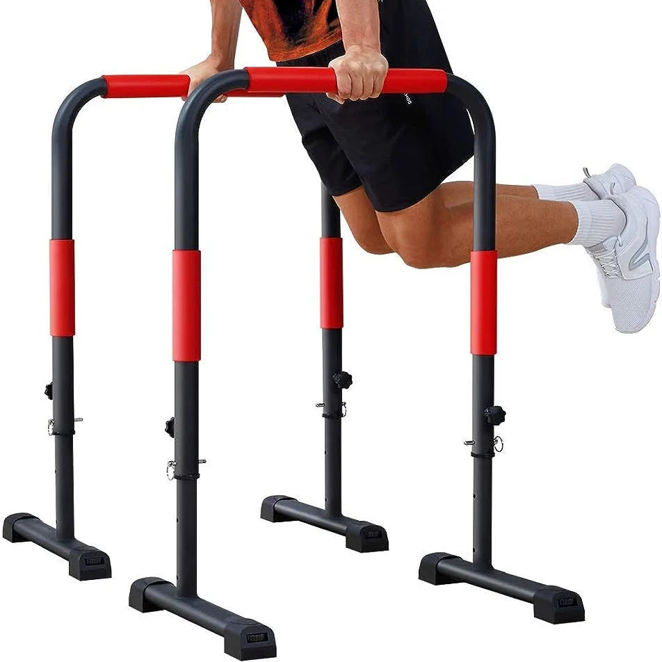 Wellshow Dip Bar Adjustable Parallel Bars for Home Workout Dip Station with (300/800/1200LBS) Loading Capacity