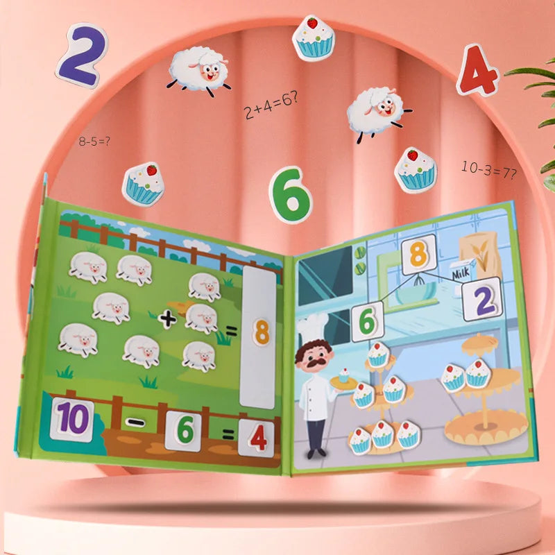 Children Arithmetic Book Kids Math Learning Montessori Educational Wooden Toy Addition Subtraction Enlightenment Toys