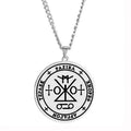Talisman Seal of Archangel Raziel Esotericism White Magic Protection Amulet Laser Engraved Stainless Steel Pendant Necklace