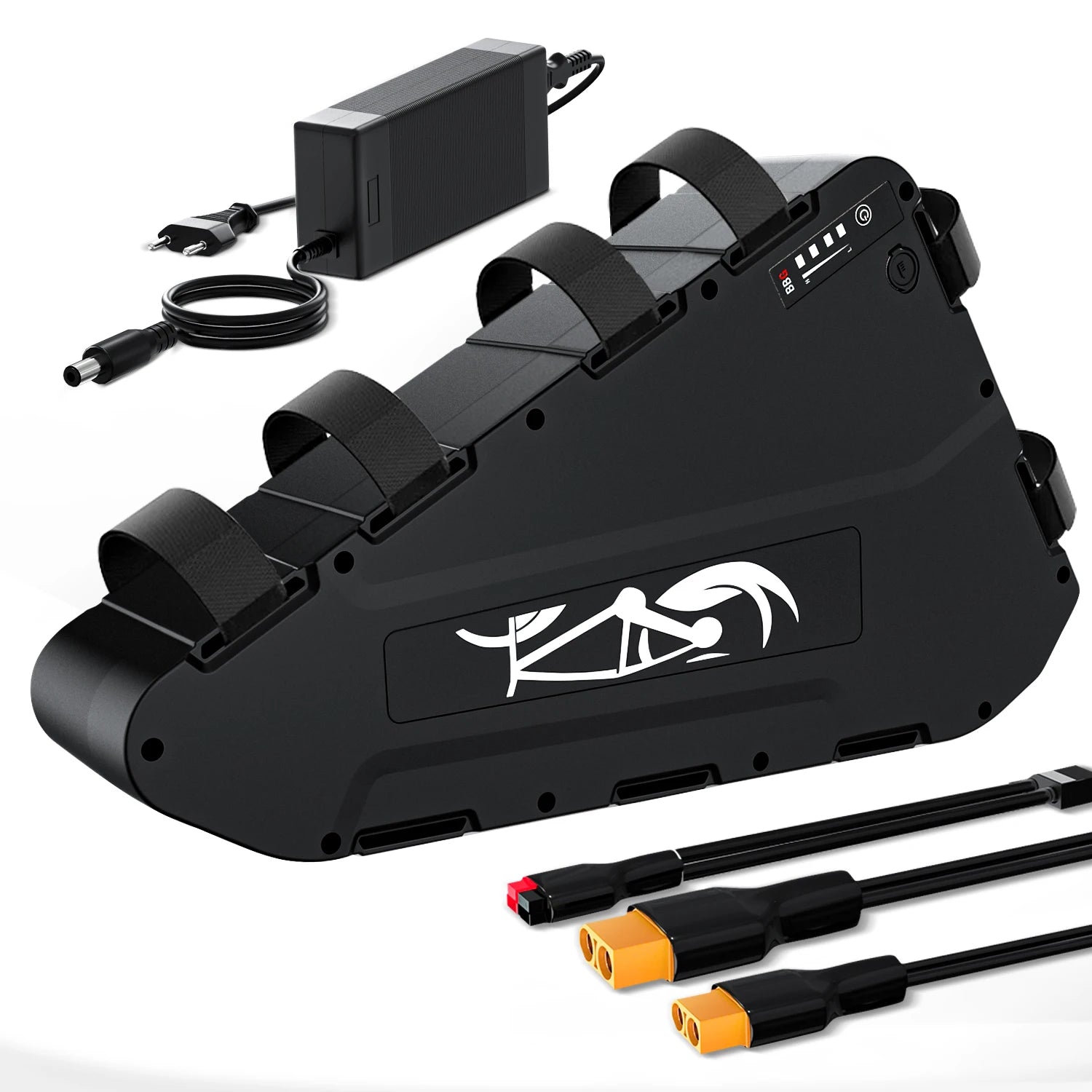US EU Stock 52V 30Ah 80A Waterproof Electric Bicycle Lithium Ion Battery Pack for 14S Triangles for Electric Bikes Wheelchairs