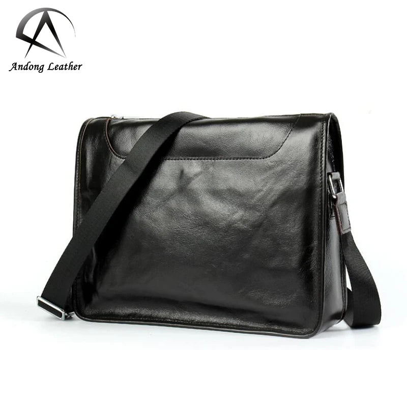 Andong Genuine Cow Leather Multifunctional Crossbody Shoulder Bag for Men Men's Business Large Capacity Messenger Sling Bags MegaBDM