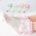 Fashion Spring Summer Breathable Thin Ruffle Lace Cute Princess Girls Children Socks