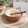 Handmade Natural Straw Nest Solid Pattern Woven Pet House Soft Cushion Cat Bed Scratching Board Top Seller Dog & Cat Products