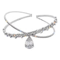 Luxury Bling Rhinestone Sparkling Diamond Choker Crystal clear Quartz Pendants Rhinestone Necklace for Women Girls Collar