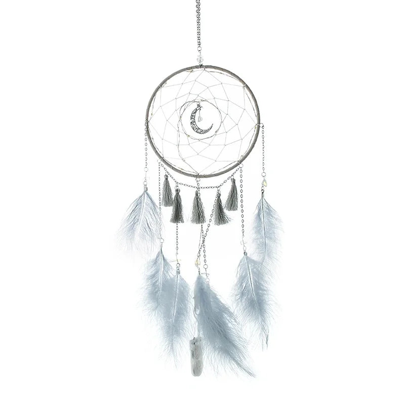 Dream Catcher  Hot Home Decor Feather With Lights Iron Ring Wall Decorations Dream Catcher