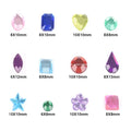 100pcs per Bag Silver Based Clear Drop Shape Acrylic Beads Colorful Transparent for Kids Necklace Plastic Lucite Beads