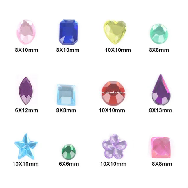 100pcs per Bag Silver Based Clear Drop Shape Acrylic Beads Colorful Transparent for Kids Necklace Plastic Lucite Beads