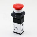 3 Way 2 Position Red MV322EB 1/4 Inch Air Relief Pneumatic Air Mechanical Control Valve Push Round Button Valve With Lock
