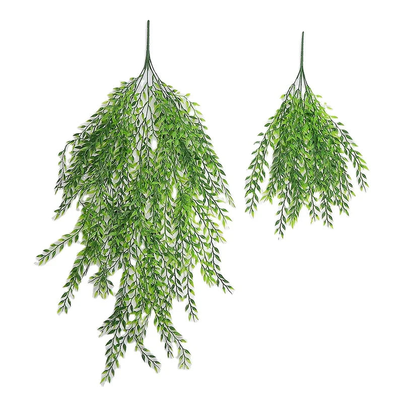 5 Forks Plastic Willow Rattans Hanging Green Plant Vines Artificial Willow Garland