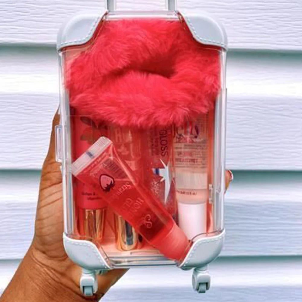 Custom Factory Supply Hot Selling Mini Luggage Packaging Suitcase for 3d Mink Eyelash Tools Toys Gift Keychain Makeup Tools