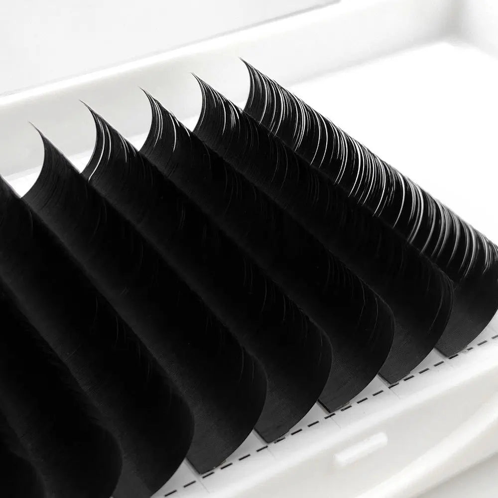 0.03-0.25 8-15mm Matte Black Mink Lash Tray c d Curl Premium Lash Extensions Trays Mink Eyelash Extensions