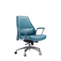 Ergonomic Middle Back Office Furniture Synthetic Leather Executive Modern Design Adjustable Swivel Brown Luxury Chair