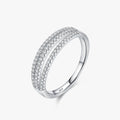Ailmay Real 925 Sterling Silver Luxury Rectangle 2CT Clear AAAAA CZ Finger Rings for Women Wedding Promise Statement Jewelry Gif