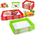 Stackable Food Tray Reusable Creative Fresh Tray Storage Vacuum Preservation Tray for Vegetable Meat