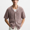 Custom Design Logo Men's Summer Casual Cropped Oversize Plus Size Cotton Short Sleeve Knitwear Shirts Breathable Comfortable