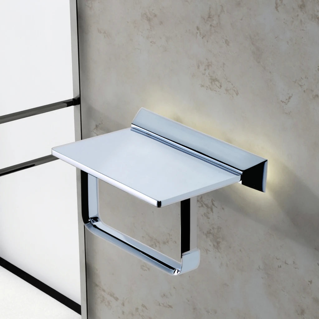 Modern Design Chrome Polished Brass Bathroom Hardware Single Double Pole Accessory Tissue Holder Toilet Brush Bathroom Shelves