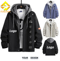 Fengway Custom Two-Layer Zip Hoodie Men's Trendy Casual 2-in-1 Jacket for Spring Patchwork Streetwear Coat