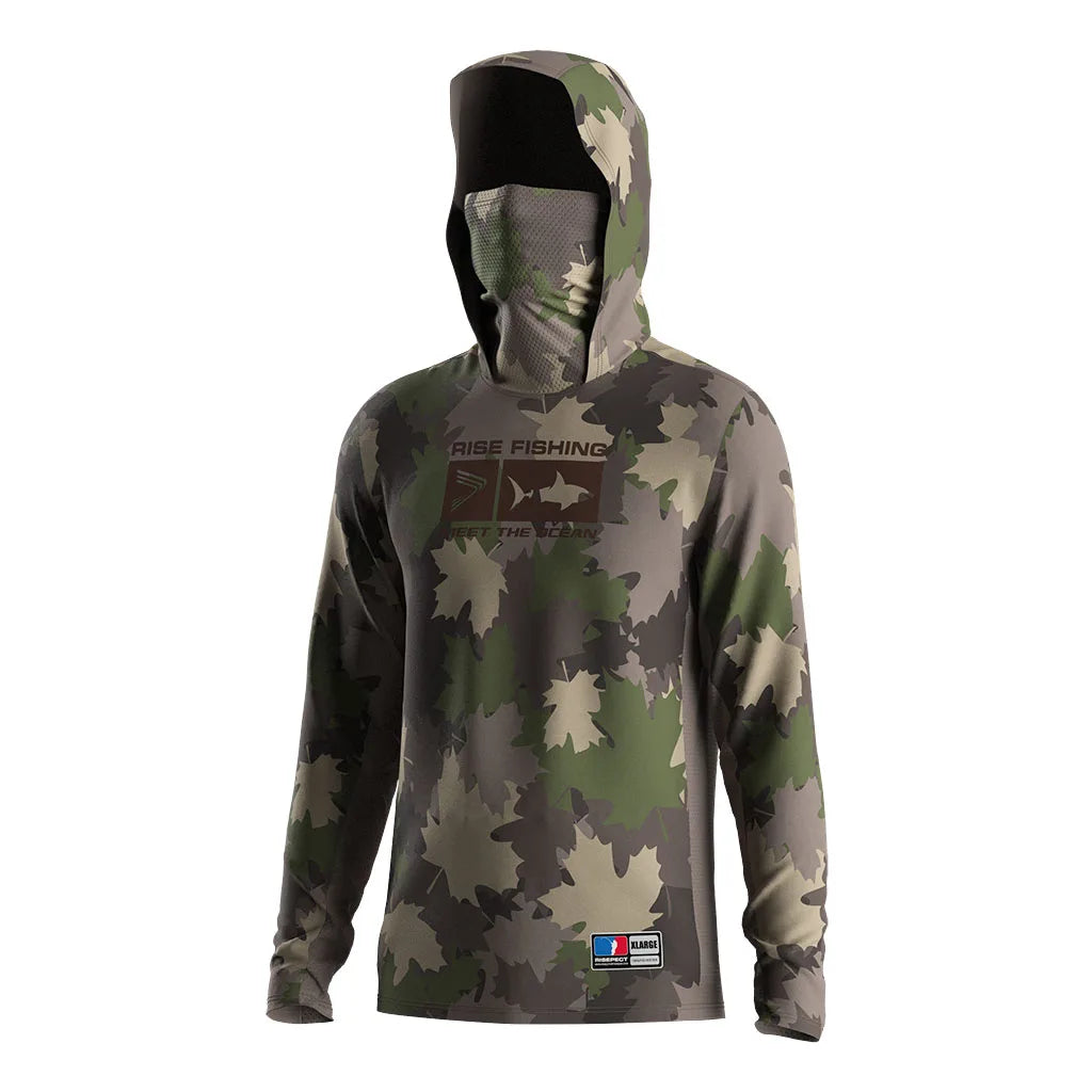Custom Men's Hooded Sun Shirts with Face Cover Mesh Airflow Design Anti-Odor Outdoor Fishing Apparel Manufacturer