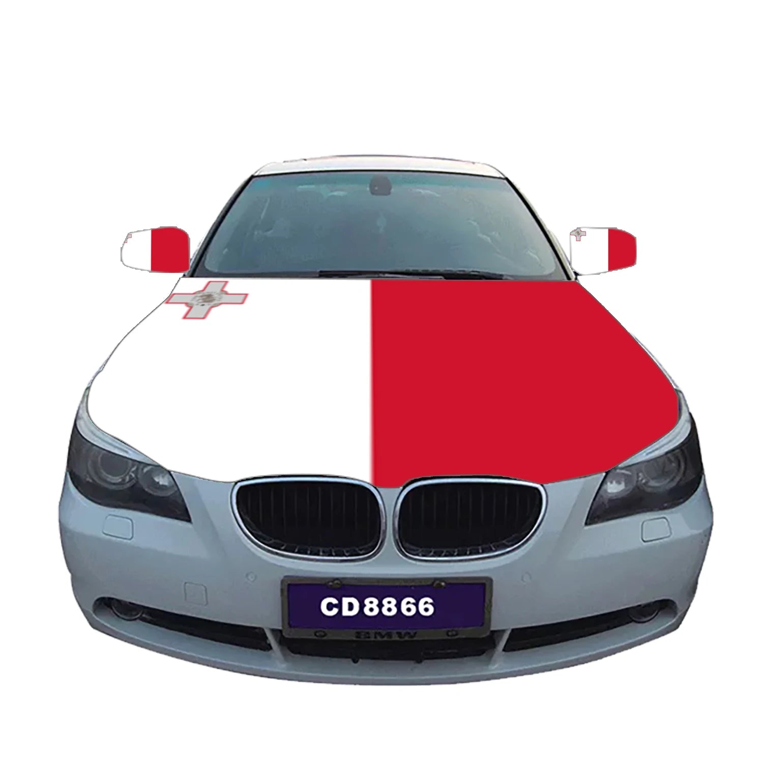 48h Fast Delivery Custom Size Engine Flags 100%Polyester Cover Rearview Mirror Custom Maltese Malta Car Hood Flag