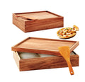 Nicebuy Sustainable Wooden Pizza Proofing Box with Lid and Dough Tray for Kitchen Organizer Baking Supplies