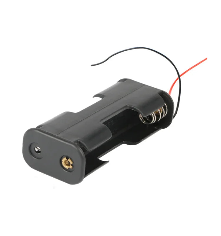 Factory Direct Sales Back-to-back 2*AA Battery Holder case Box with Wire