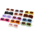 Qmoon Bulk Buy Funky Sunglasses Retro Vintage Fashion Ladies Shades Jelly Trendy Small Rectangle Women Sun Glasses Sunglasses