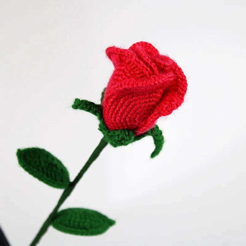 2023 New Wholesale Crochet Handmade Flowers Wholesale Crochet Flower Crochet Rose Flower W6437