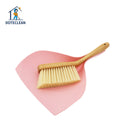 Eco-friendly Pink Chicken Dustpan & Broom Set with PP Brush and Wood Handle for Home Use