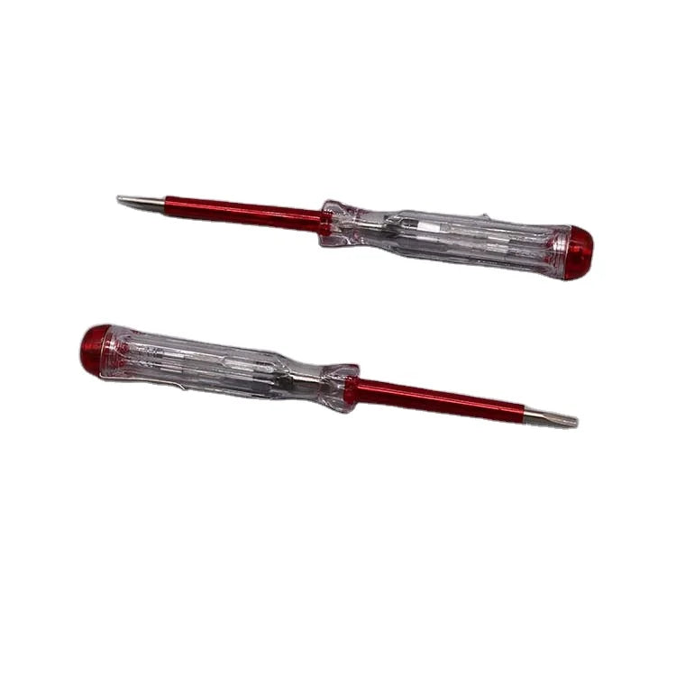 Customized 100v-500v Electric Tester Insulated Screwdriver Chrome Finish Industrial Grade Plastic Handle Slotted Head for Tests
