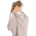 Muslin Nursing Cover for Baby Breastfeeding Breathable 100% Cotton Breastfeeding Cover with Rigid Hoop for Mother Nursing Apron