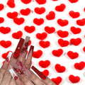 Factory Supplier 3D Resin Heart Nail Charms Love Heart Shaped Nail Art Rhinestones for DIY Nail Decoration
