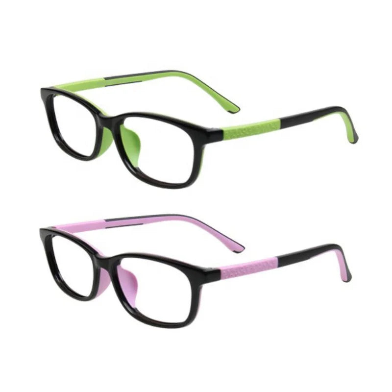 Drop Sales Ready Stock Degradable TR90 Rectangle Optical Frame Flexible Silicone Hinge Elastic Strap Sport Glasses Kids Solid