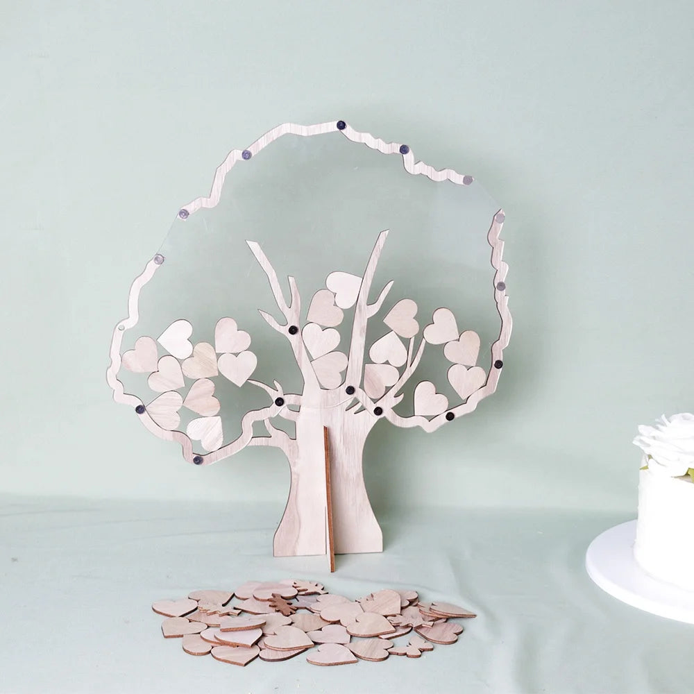 Wedding Tree Guest Book Tree Drop Box Personalized Rustic Tree Shaped Dropbox Wedding Guest Books