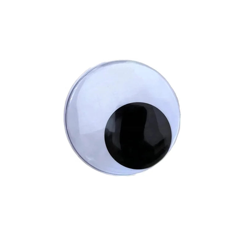 4mm-40mm Wiggle Eyes Plastic Round Moving Google Eyes with Self-adhesive for Arts & Crafts Models Teddy Bear Puppet Doll Making