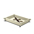 Custom Logo Genuine Leather Jewelry Display Trays Office Desk Foldable Storage Tray for Keys Eyeglasses