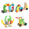 Starting Point Nut Disassembly Combination Building Block Wooden Educational Puzzle Enlightenment Children Ability DIY Tools
