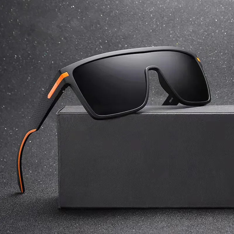 Oversized Square Vintage One Piece Lens Classic Glasses Men's 2022 Newest Custom Sunglasses